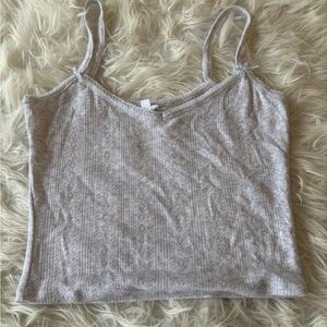 Garage Light Gray Ribbed Tank Top
